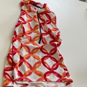 Terry Cycling Top, Orange/Red/White, S